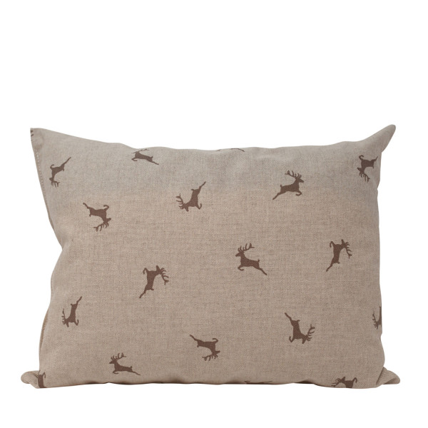 Zirbenkissen Hirsche beige/grau
