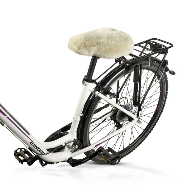 Fahrradsattel-Bezug aus Lammfell