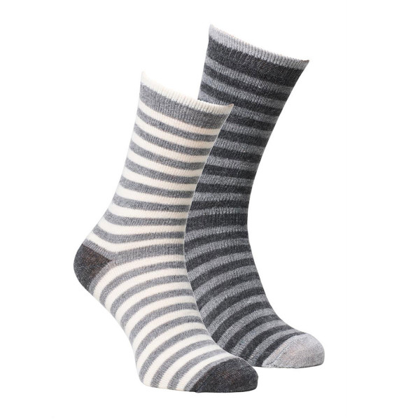 Alpaka Socken gestreift 2er Pack