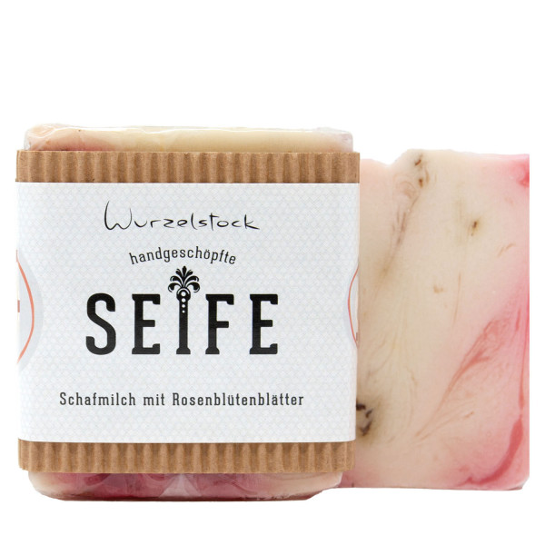 Schafmilchseife mit Rosenblüten