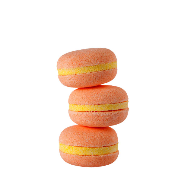 Badebombe Macarons - Pfirsich