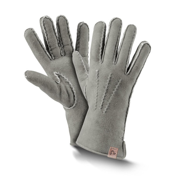 Lammfell Fingerhandschuhe PREMIUM grau
